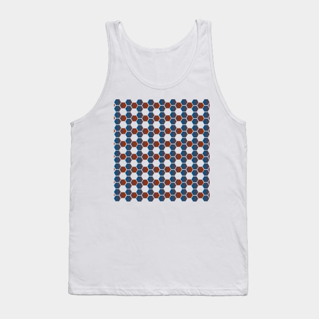 HIVE PATTERN, HEXAGON PATTERN Tank Top by SAMUEL FORMAS